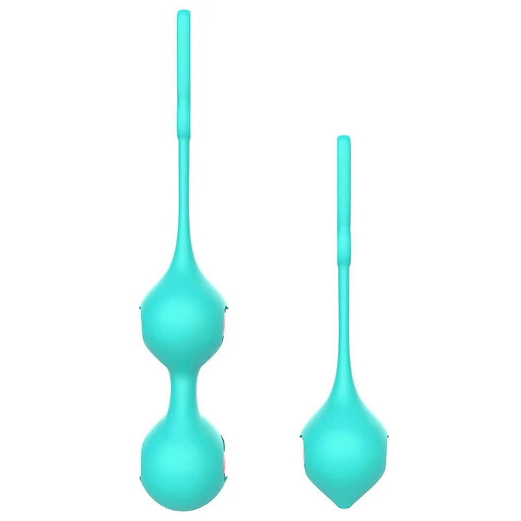 Adam & Eve Eve's Kegel Hearts set with two silicone harnesses and four weighted balls